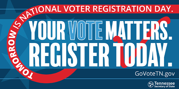 Tennesseans Urged To Register To Vote On 10th Annual National Voter ...